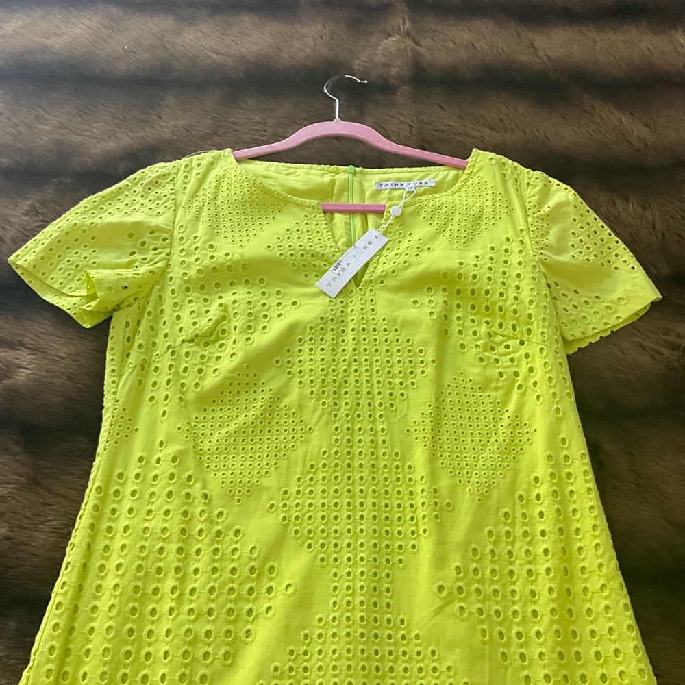 Trina Turk Lime Green Eyelet Dress - Picture 6 of 11